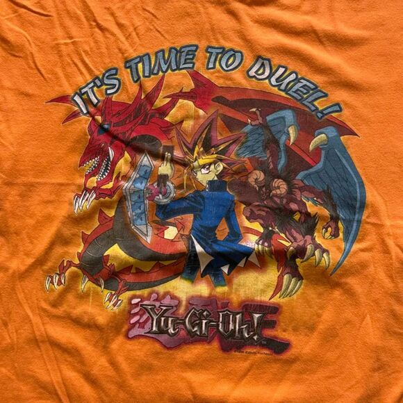Vintage 1996 Yu-Gi-Oh! It's Time To Duel! Promo T-Shirt Size Medium YOUTH - Picture 2 of 7